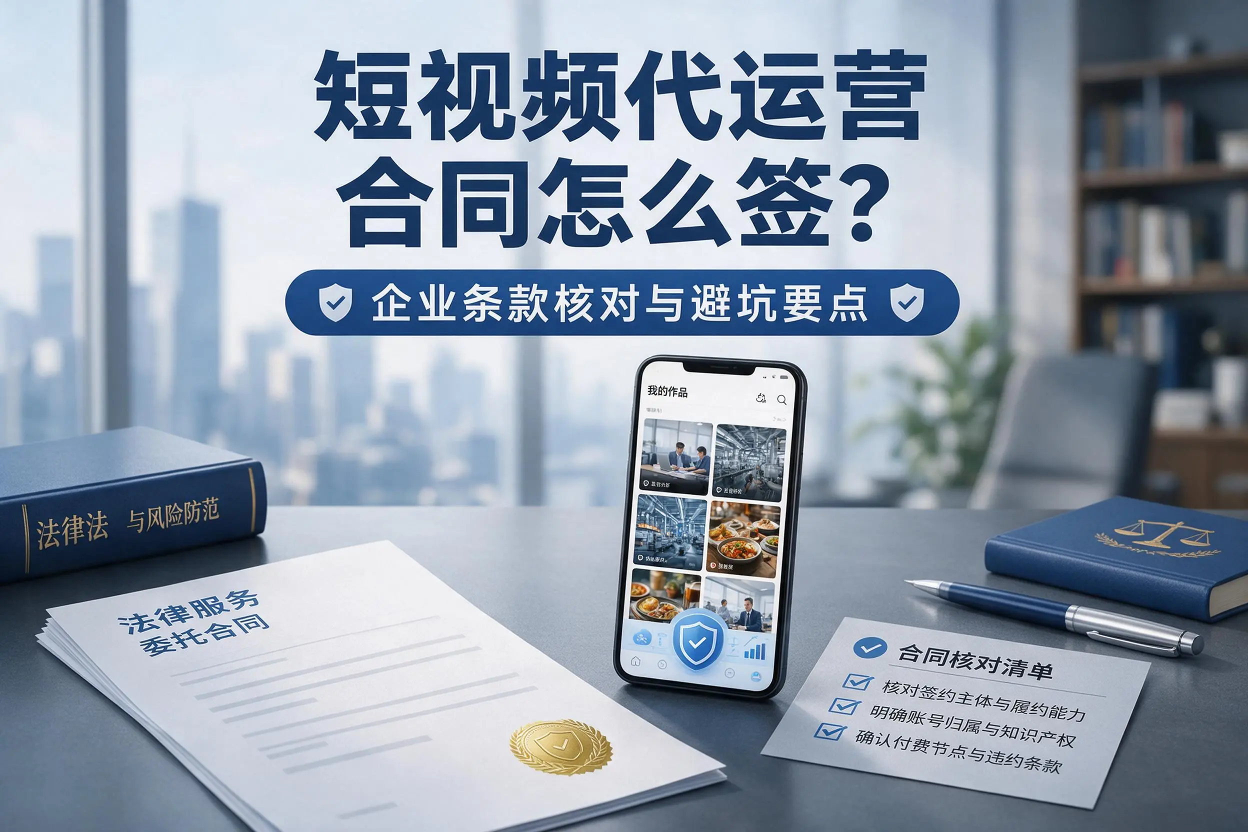 短视频代运营合同怎么签？亳州企业条款核对与避坑要点