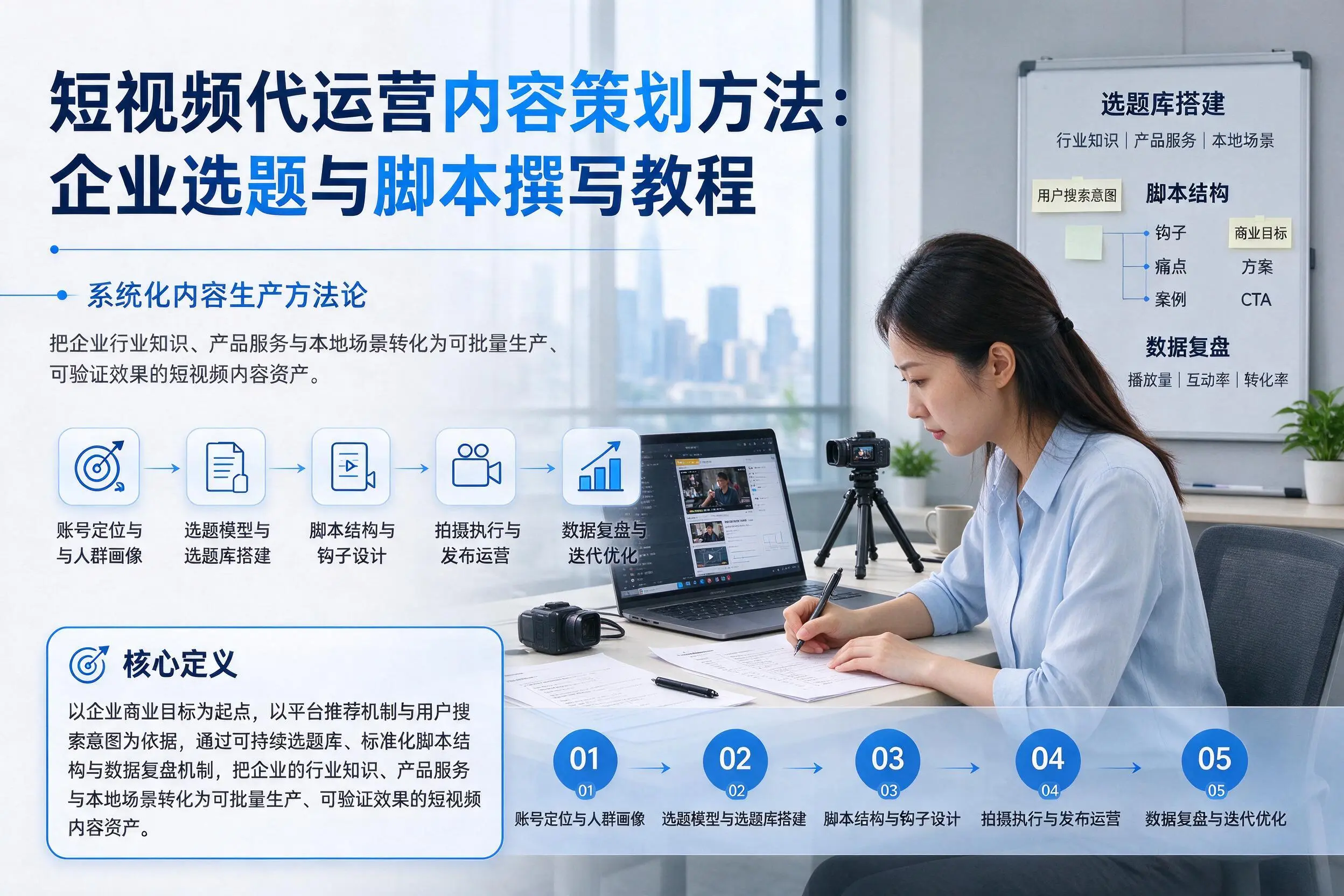 短视频代运营内容策划方法：亳州企业选题与脚本撰写教程