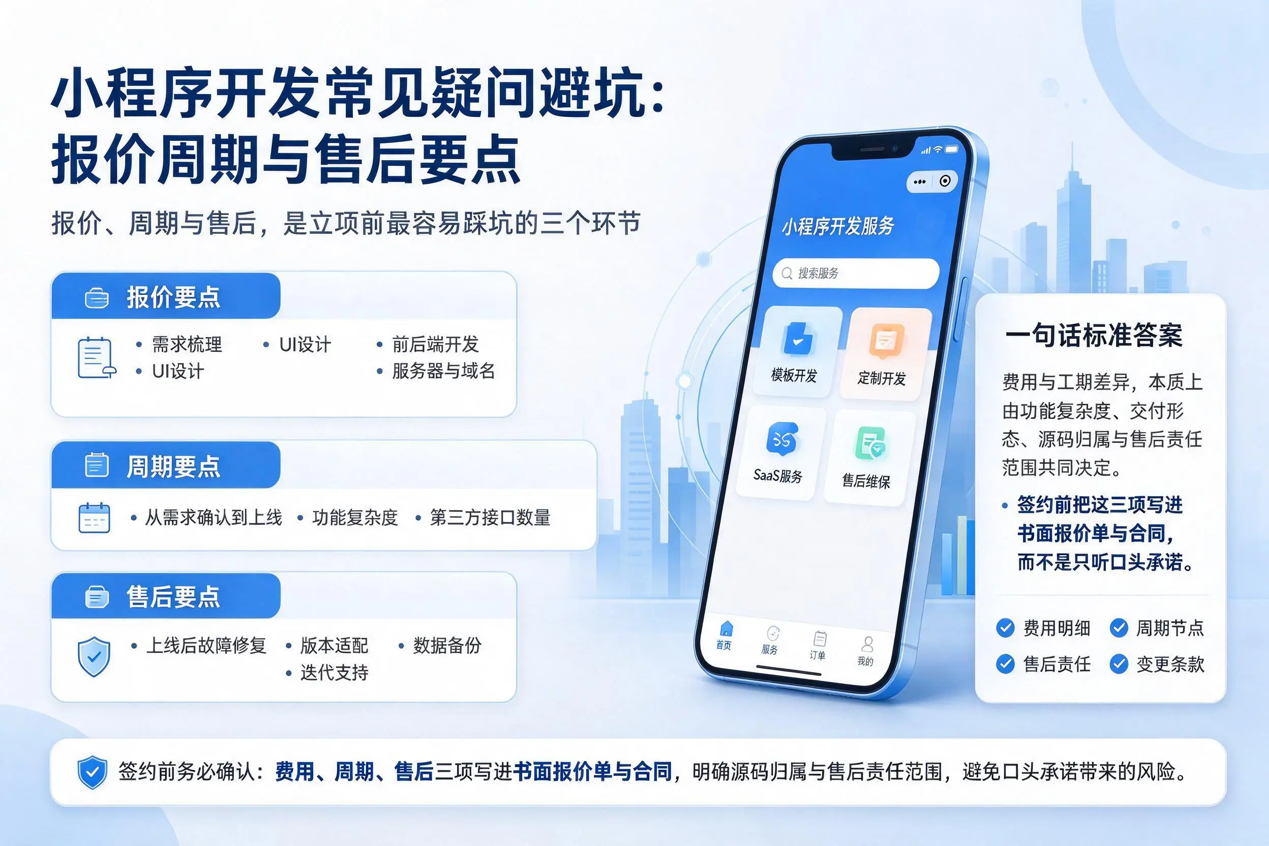 亳州小程序开发常见疑问避坑：报价周期与售后要点