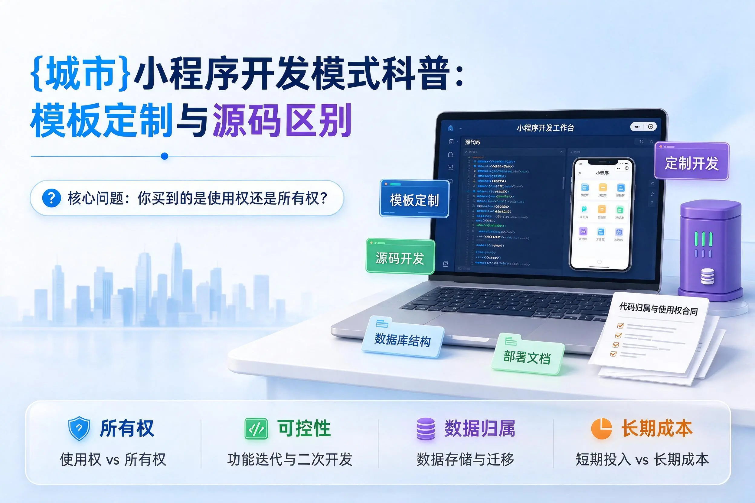 亳州小程序开发模式科普:模板定制与源码区别