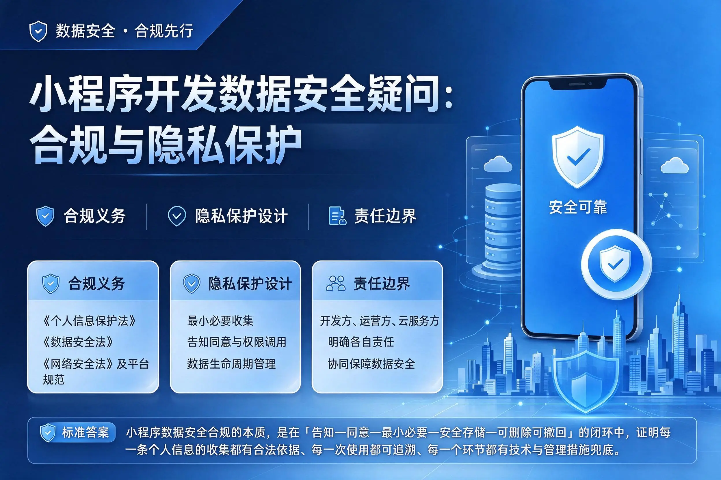 亳州小程序开发数据安全疑问:合规与隐私保护