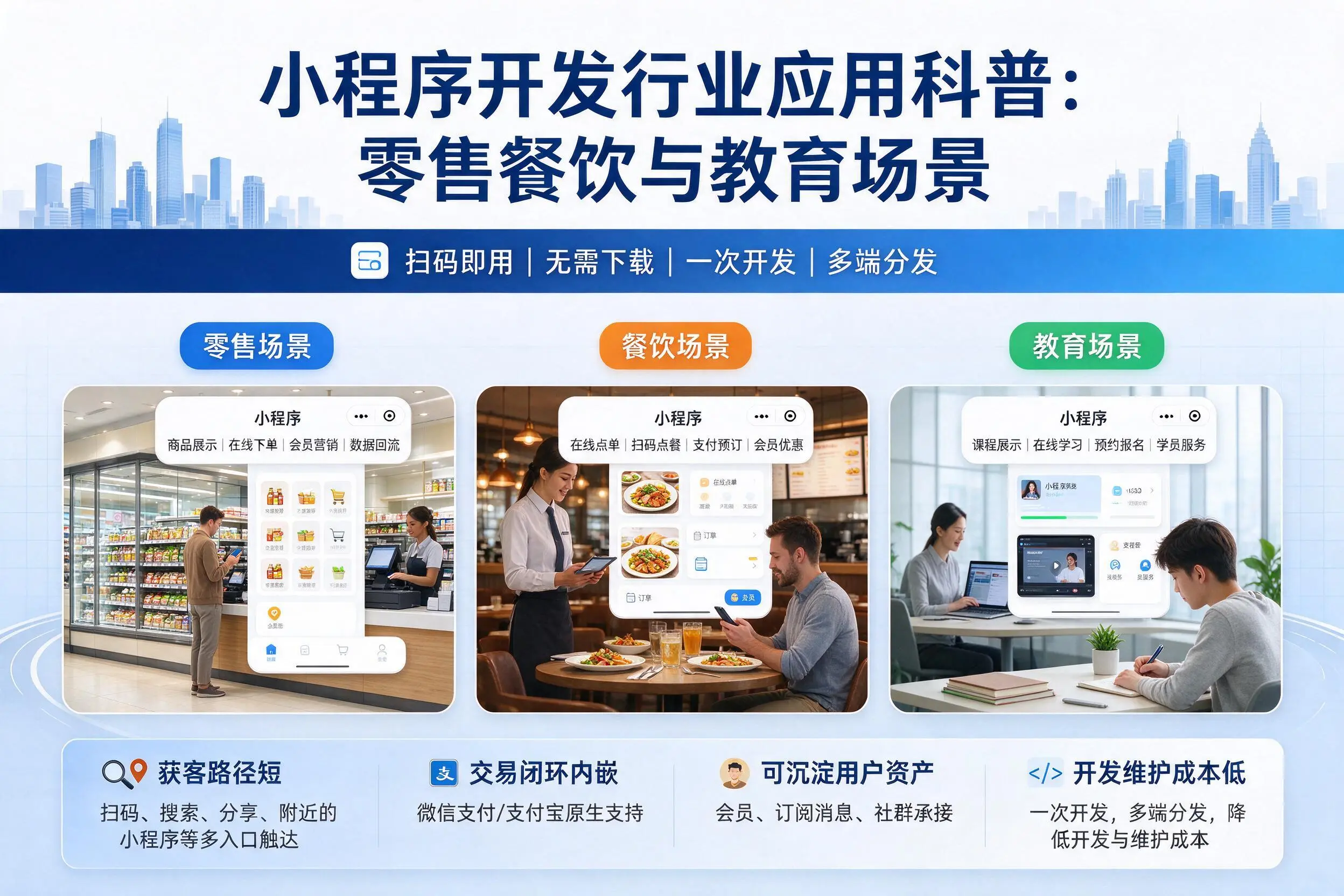 亳州小程序开发行业应用科普：零售餐饮与教育场景