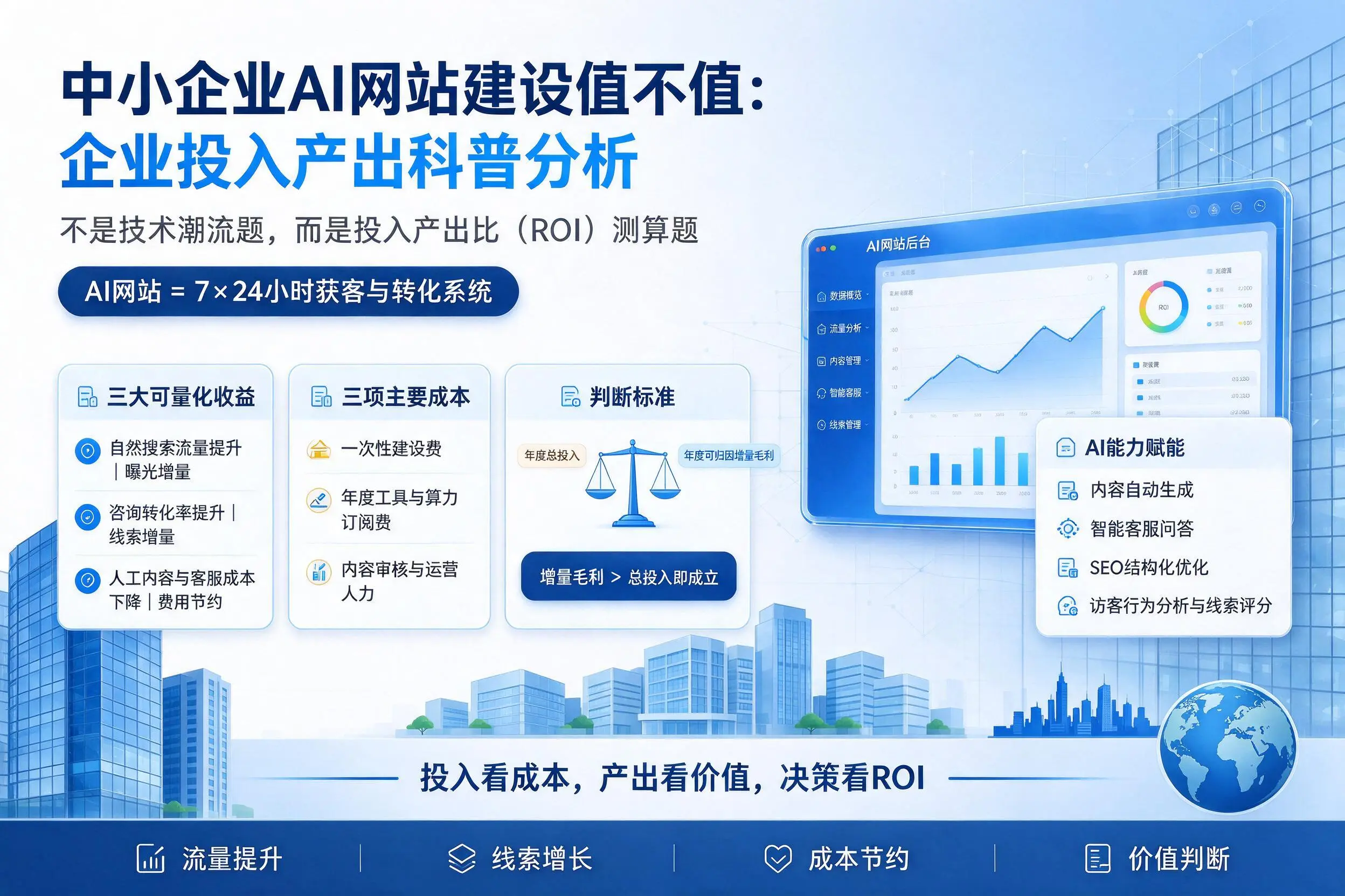 中小企业AI网站建设值不值:亳州企业投入产出科普分析