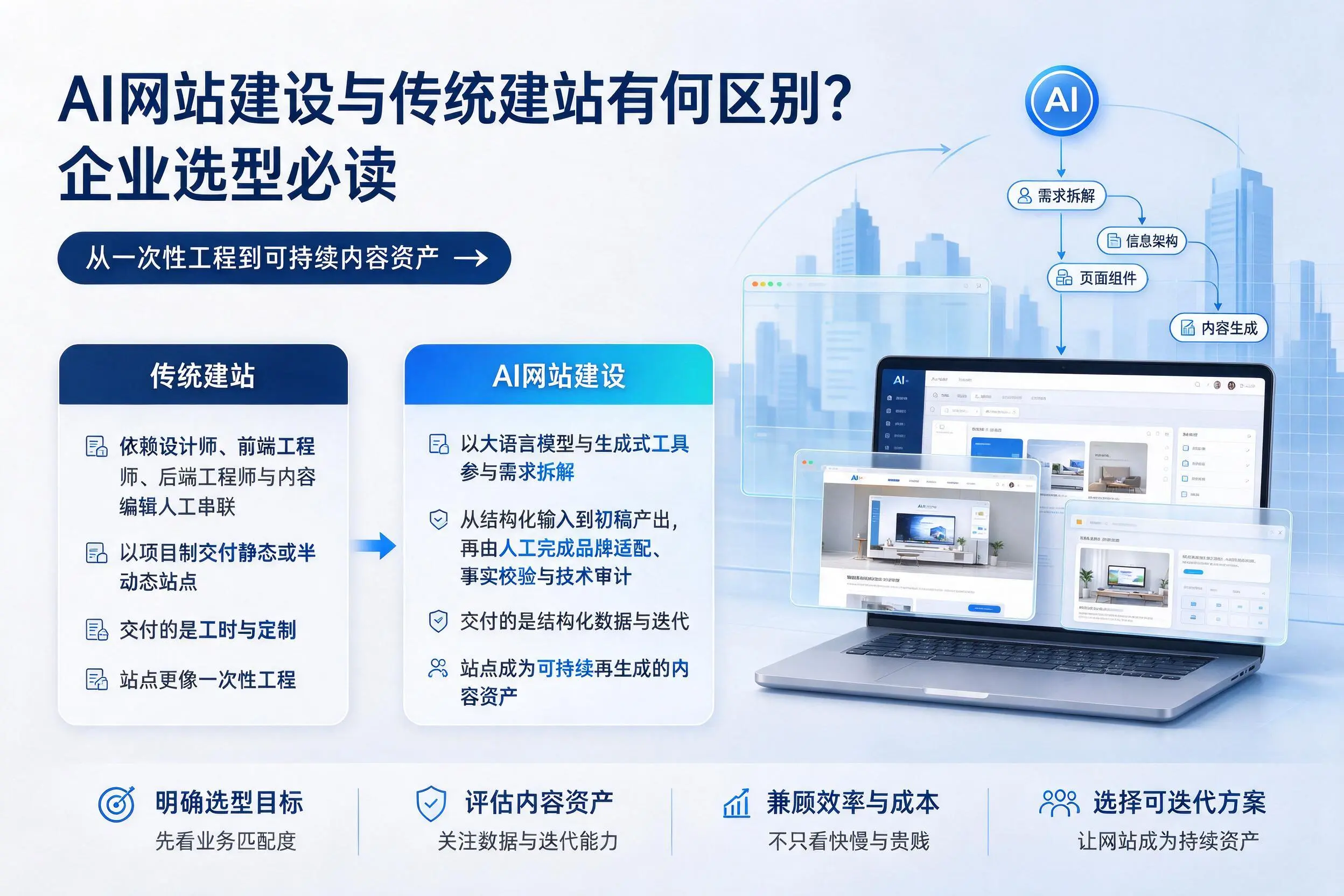AI网站建设与传统建站有何区别？亳州企业选型必读