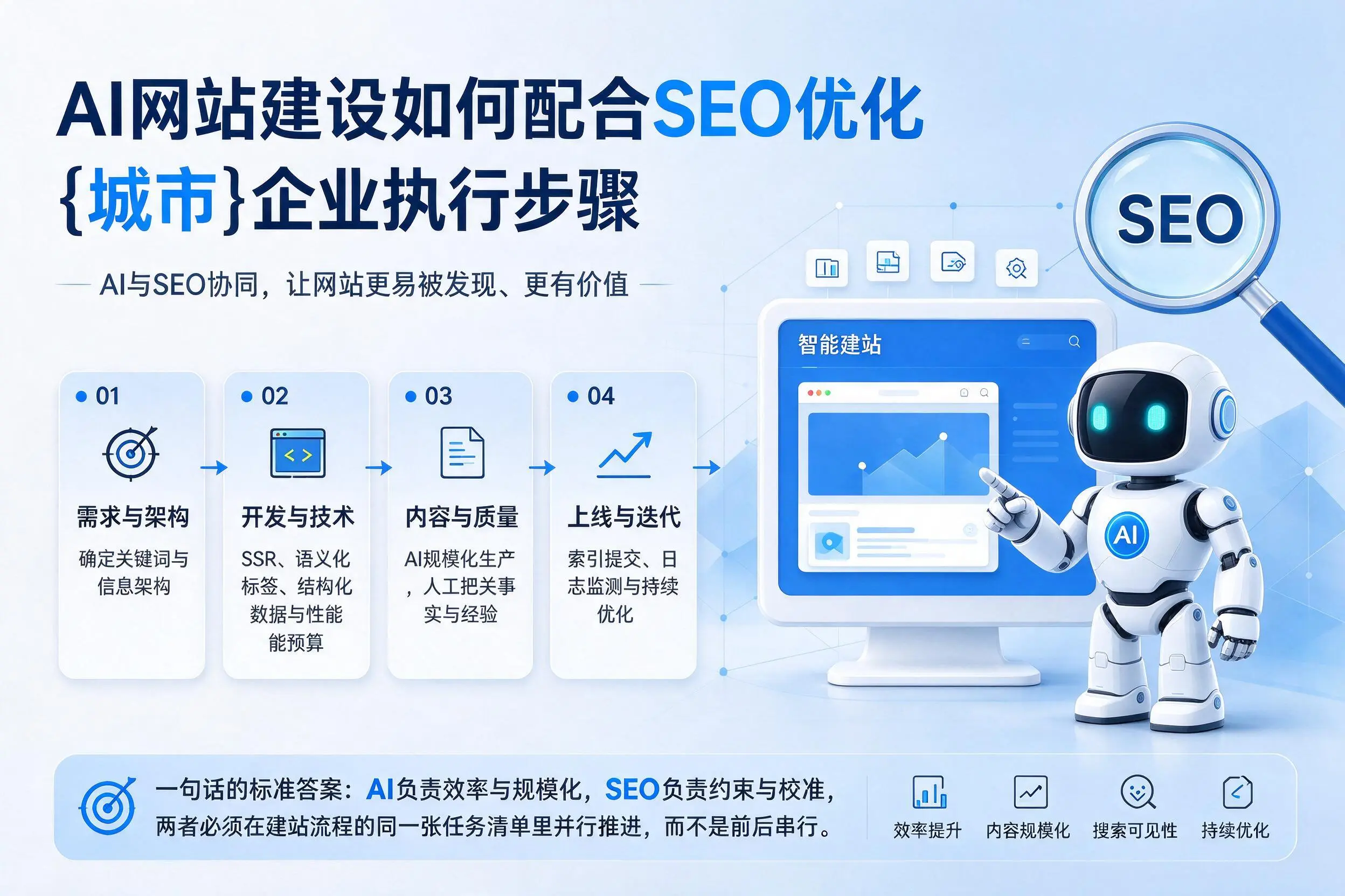 AI网站建设如何配合SEO优化，亳州企业执行步骤