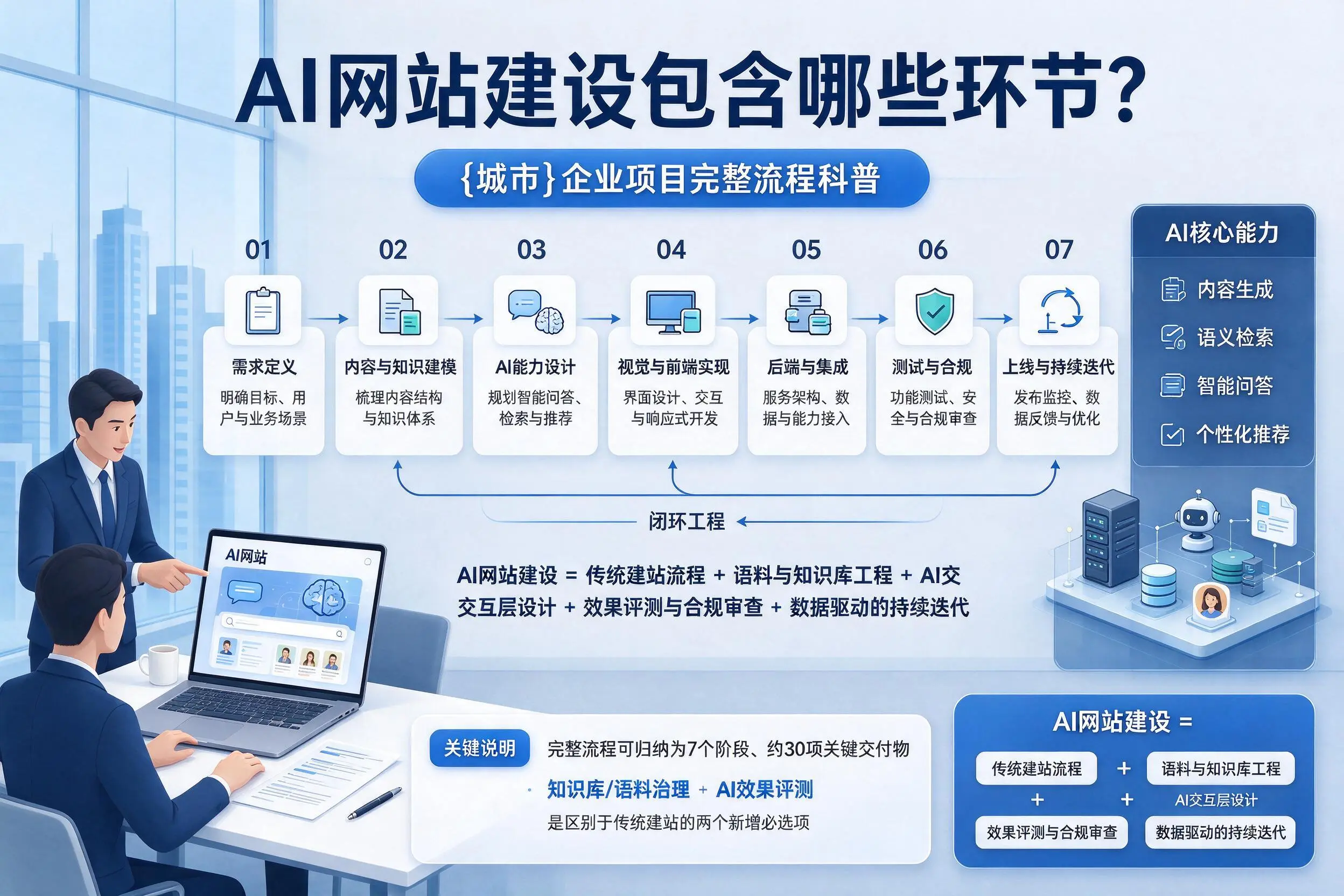 AI网站建设包含哪些环节？亳州企业项目完整流程科普