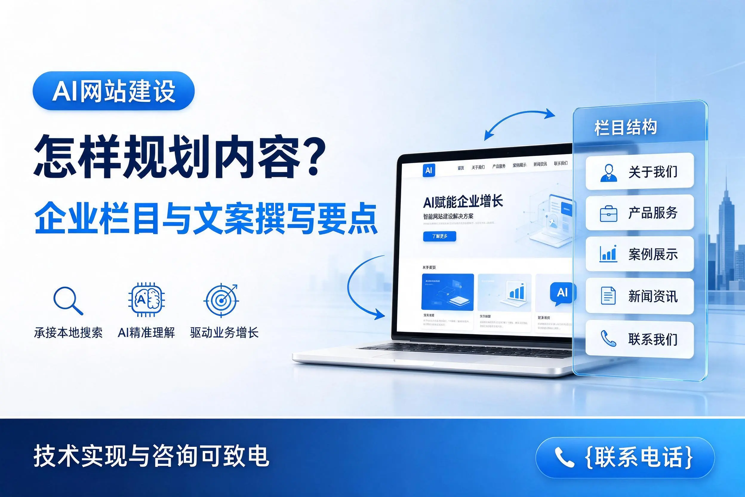 AI网站建设怎样规划内容？亳州企业栏目与文案撰写要点