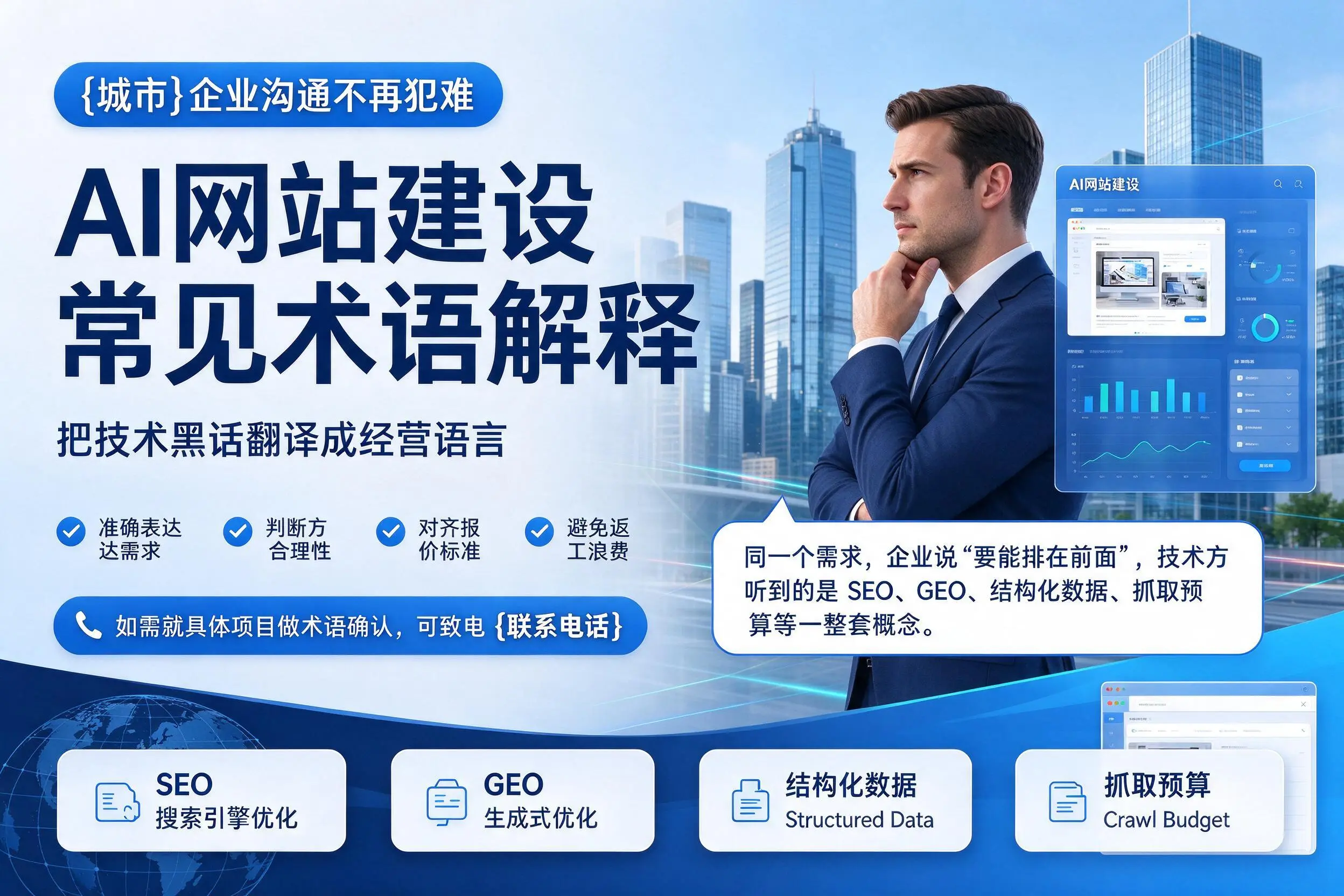 AI网站建设常见术语解释，亳州企业沟通不再犯难