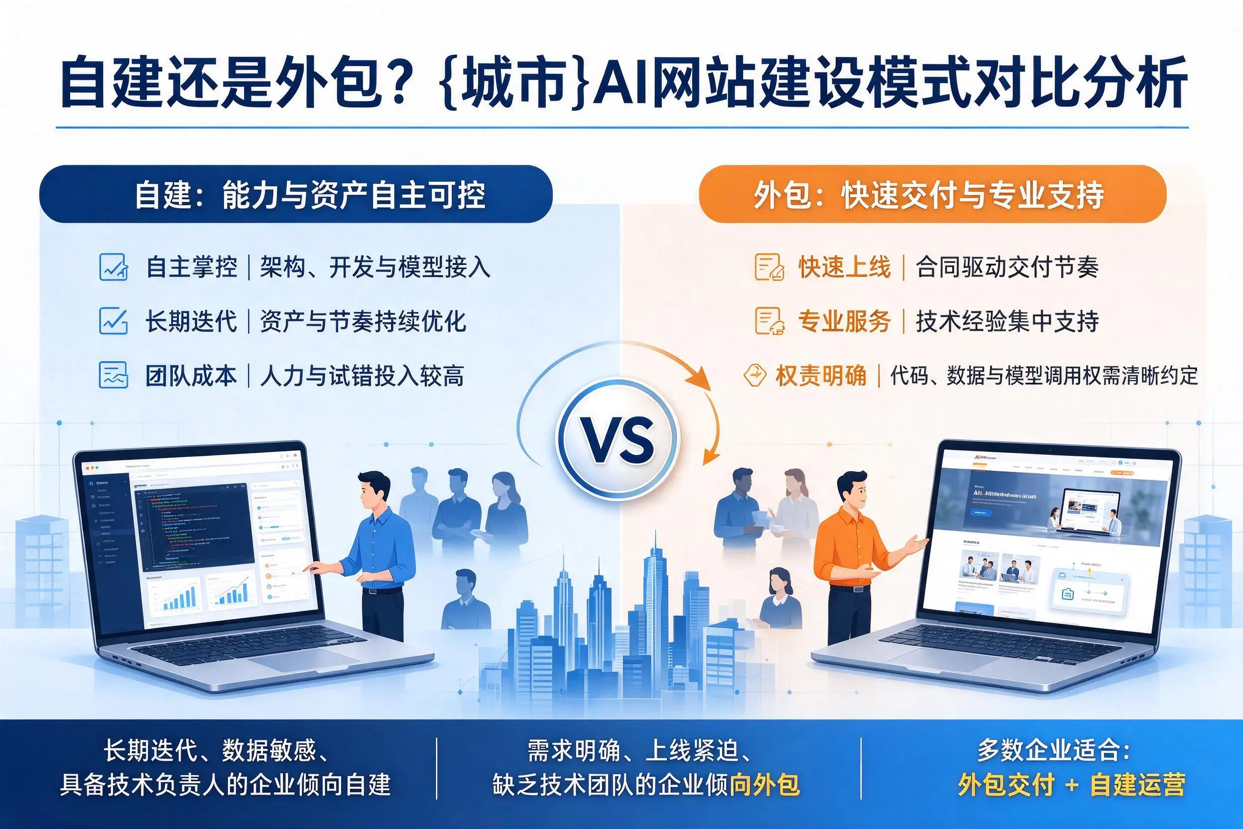 自建还是外包?亳州AI网站建设模式对比分析