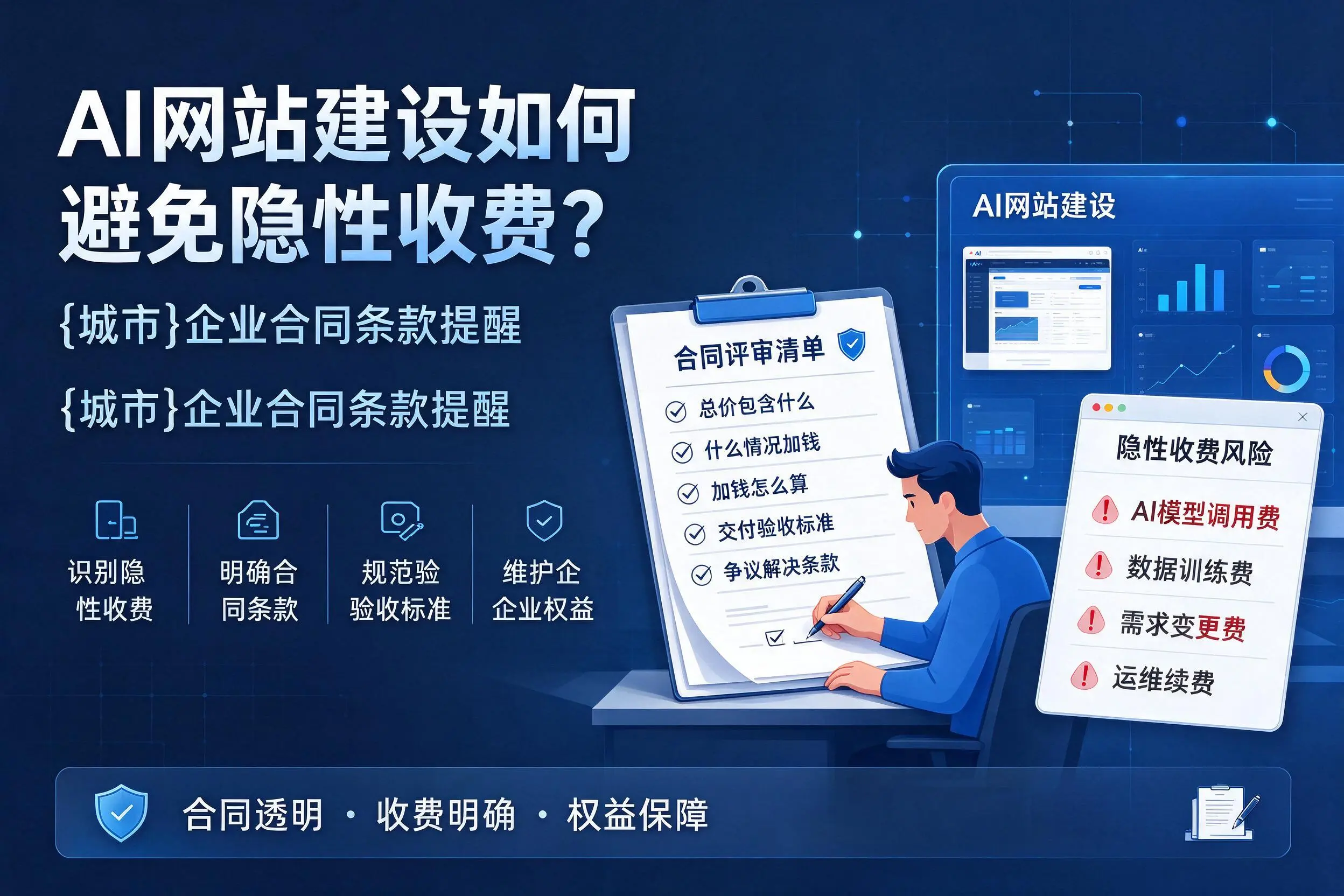 AI网站建设如何避免隐性收费？亳州企业合同条款提醒