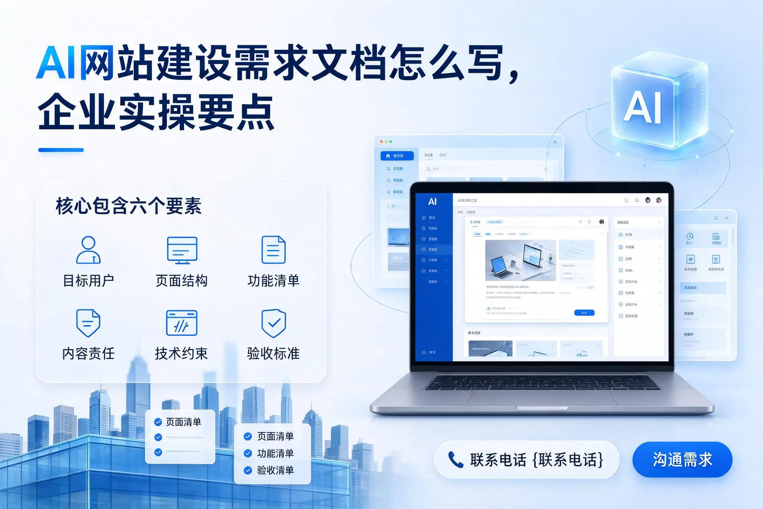AI网站建设需求文档怎么写，亳州企业实操要点